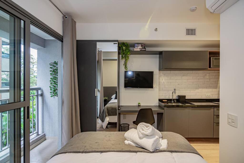 Апартаменты Studio Moderno Em Moema Сан-Пауло Экстерьер фото